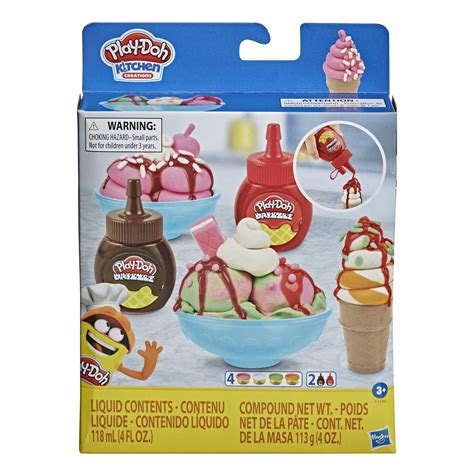 Play-Doh Double Drizzle Ice Cream Playset, 4 Ounces of Dough - Walmart.com - Walmart.com