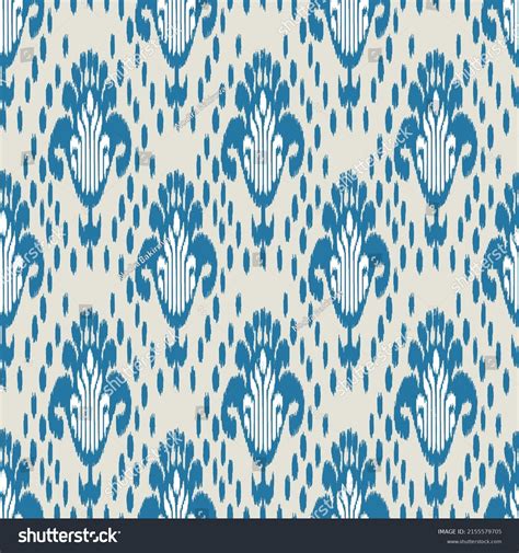 Beautiful Ikat Pattern Traditional Silk Fabric Stock Vector (Royalty ...