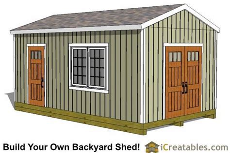 Large Shed Plans - How to Build a Shed - Outdoor Storage Designs | Wood shed plans, 12x20 shed ...