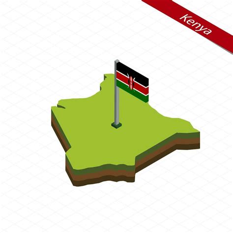 Kenya Isometric map and flag. Vector Illustration. 27568595 Vector Art at Vecteezy