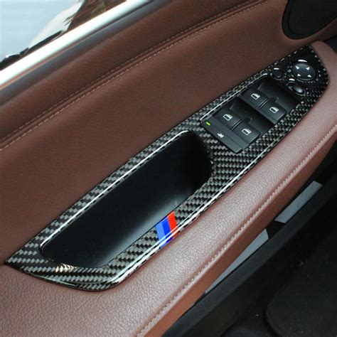 Carbon Fiber Sticker For BMW X5 E7O X6 E71 Interior Trim Car Lifting Panel Decoration-in ...