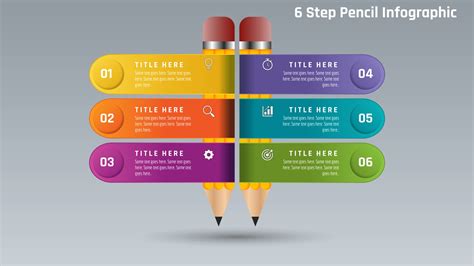 79.PowerPoint 6-Step Pencil Infographic - PowerUP with POWERPOINT