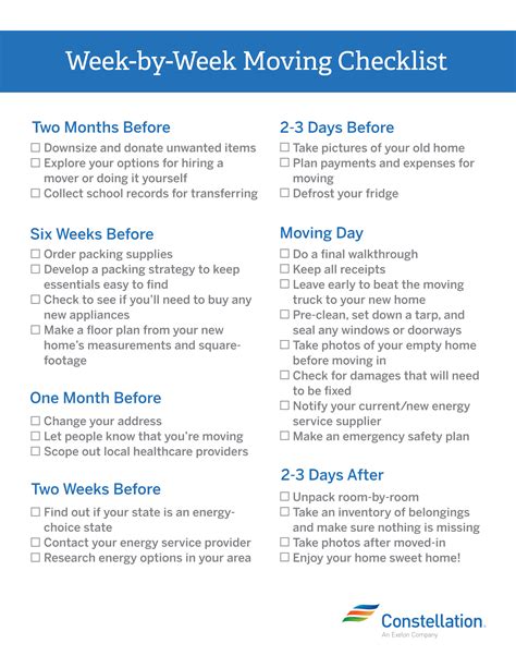 Week-by-Week Moving Checklist: Best Tips for Moving and Packing