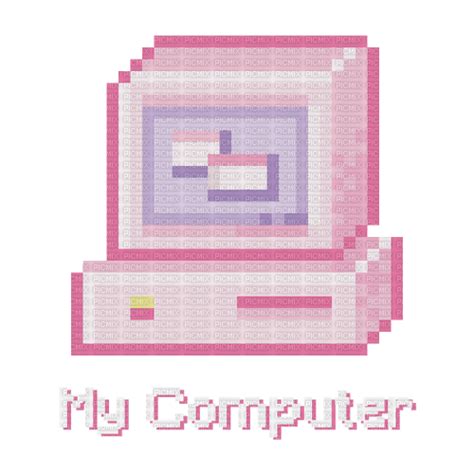 My Computer icon - pink pixel art, vaporwave , aesthetic , pixel , art ...