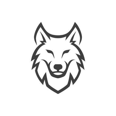 Simple Wolf Head line Art Vector Illustration 7609642 Vector Art at Vecteezy