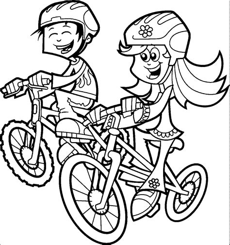 Kid Bike Coloring Pages