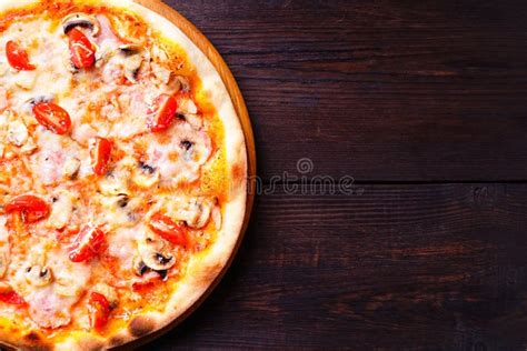 Italian Pizza, Food Background with Free Space Stock Image - Image of meat, crust: 120895569