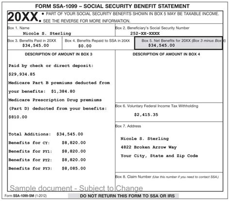 Printable Form Ssa 1099 - Printable Form 2024