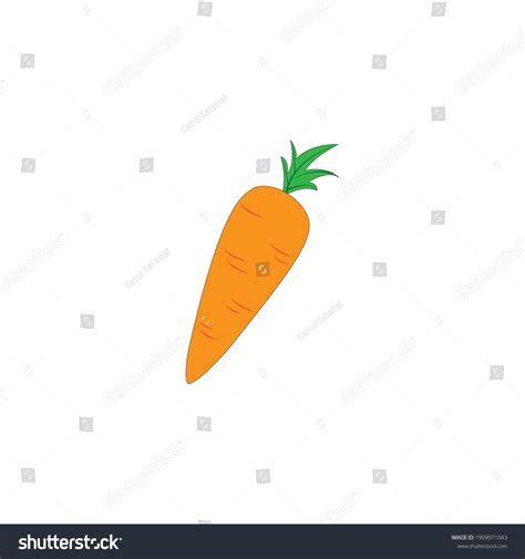 Carrot Icon Logo Vector Design Template Stock Vector (Royalty Free ...