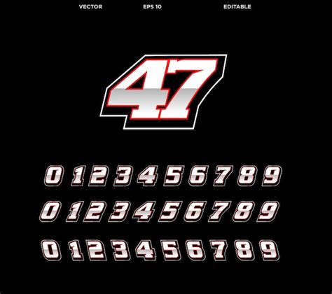 Racing Number Fonts 4