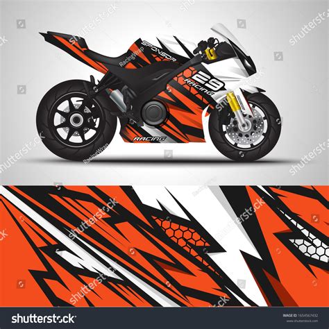 Motorcycle Wrap Decal Vinyl Sticker Design Stock Vector (Royalty Free ...