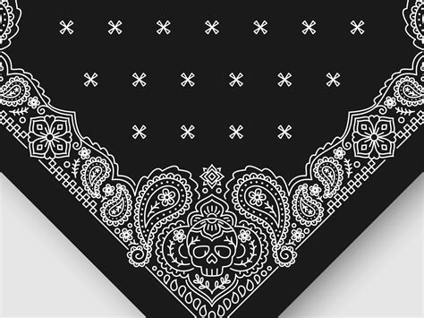 Bandana paisley pattern with skull by Bandanations by IrdatPurwadi on Dribbble