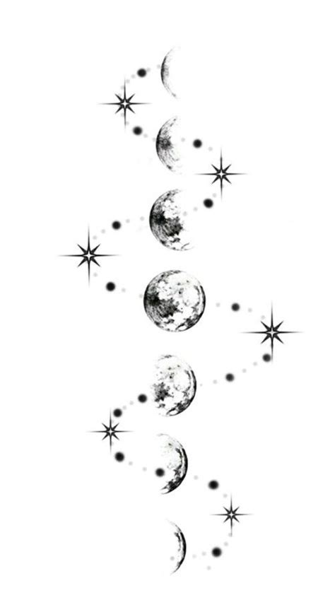 Moon phases | Simplistic tattoos, Moon cycle tattoo, Inspirational tattoos