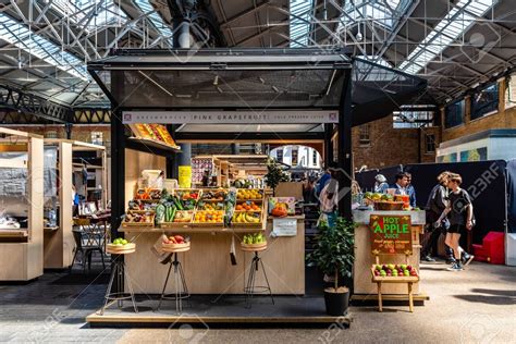 Food Truck Design, Food Design, Juice Bar Interior, Fruit Stall, Spitalfields Market, Container ...