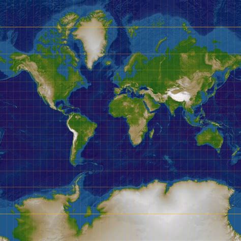 New World Map Projection – Map Vector