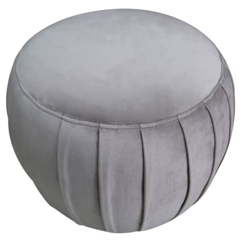 Heidi Round Ottoman Light Grey, Small | At Home