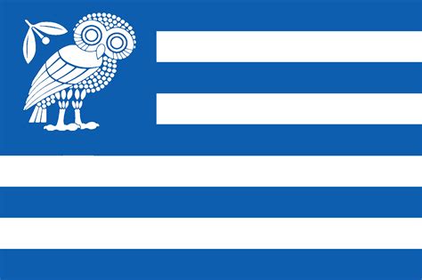 Modern Greece + ancient Athens : r/vexillology