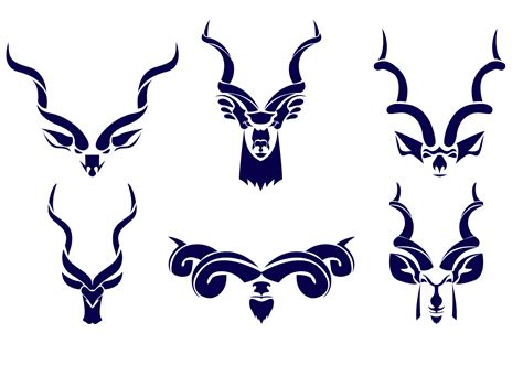 Kudu Horn Vector Art, Icons, and Graphics for Free Download