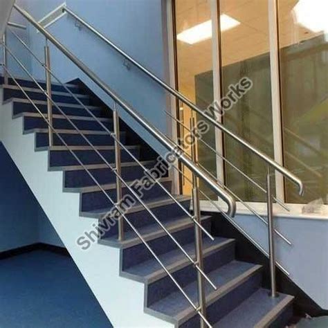 Polished Stainless Steel Stair Railing, for Staircase Use, Grade : AISI ...