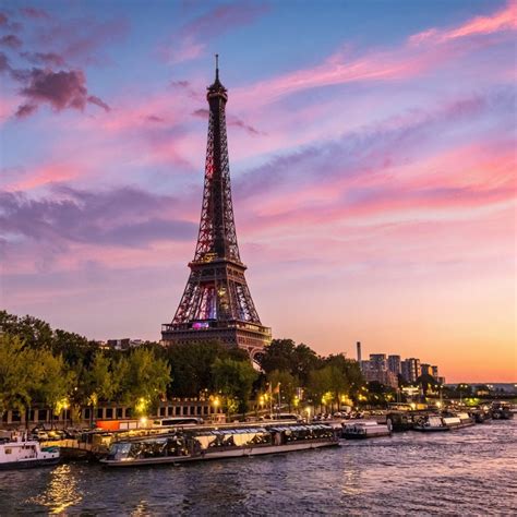 eiffel-tower-with-beautiful-sunset - Travel Off Path