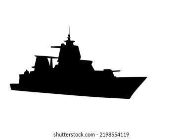 Illustration Battleship Silhouette Stock Vector (Royalty Free) 2198554119 | Shutterstock