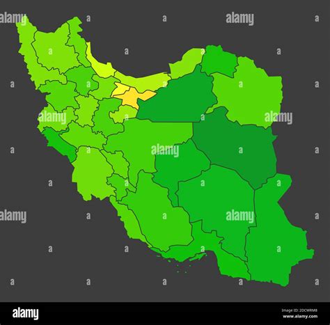 Iran population heat map as color density illustration Stock Photo - Alamy