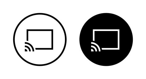 Cast icon vector. Chromecast, screencast sign symbol 20641895 Vector ...