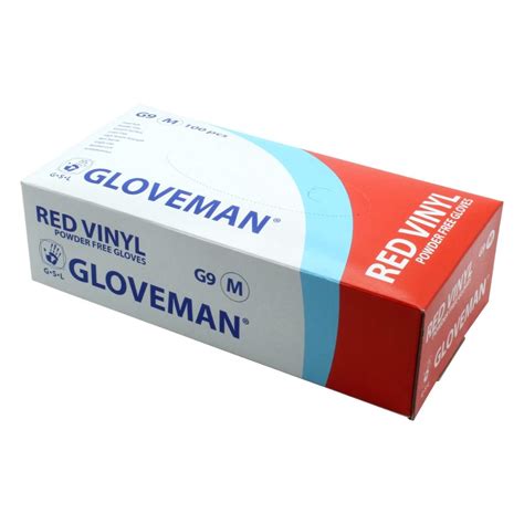 Gloveman Powder Free Red Vinyl Gloves 100 pcs Sizes S - XL - Gloveman Supplies