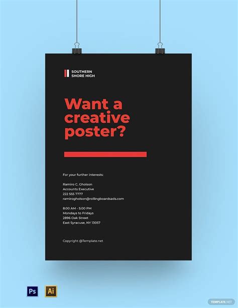 Blank Advertising Agency Poster Template in Illustrator, PSD - Download | Template.net