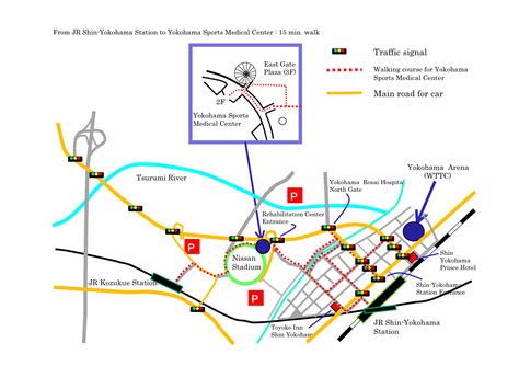 Yokohama City Center Tourist Map - Nissan Stadium Japan • mappery