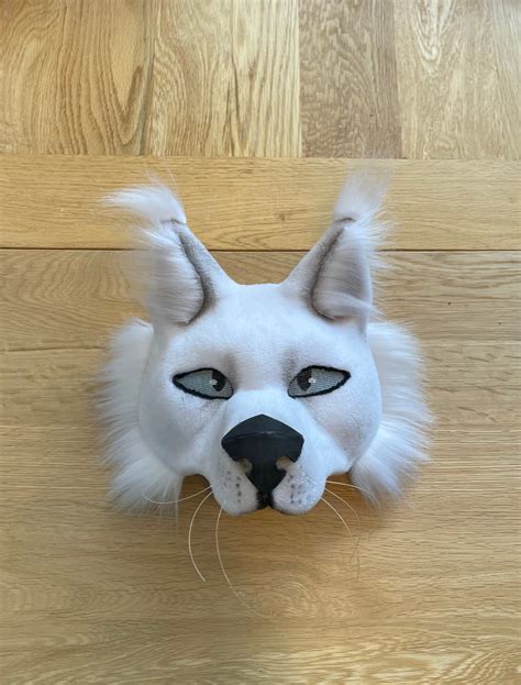 Therian Wolf Mask Quadrobics Mask White Shepherd Dog Mask - Etsy