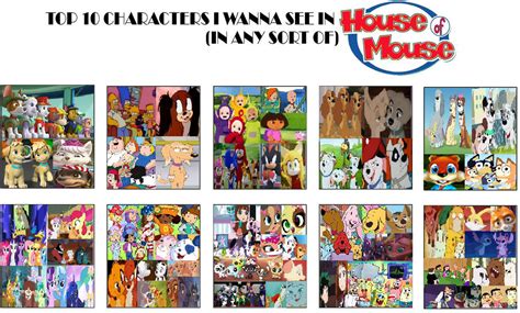 My top ten characters wanna see in House of Mouse by Arvin-CuteAnimalFan on DeviantArt