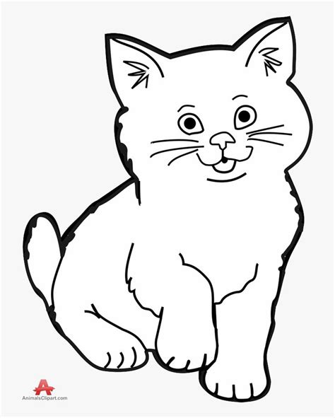 Black Cat White Kitten Clipart Collection Transparent - Clip Art Black And White Cat, HD Pn ...