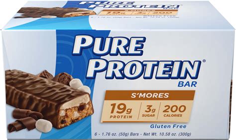 Pure Protein Bar, S'mores, 19g Protein, 6 Ct - Walmart.com