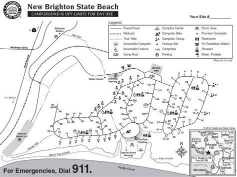 New Brighton State Beach Campground Map | Beach Map