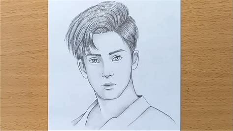 Boy face pencil sketch / How to draw a boy step by step