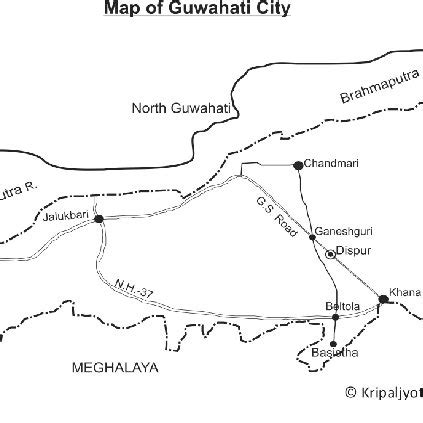 Map of Guwahati city-the study site. | Download Scientific Diagram