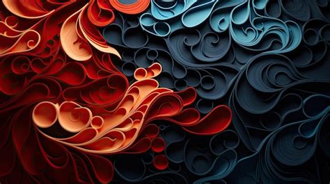 Premium AI Image | a colorful abstract painting of a red and blue ...