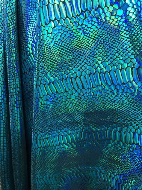 Iridescent Snake Skin Print on Nylon Two Way Stretch Spandex - Etsy