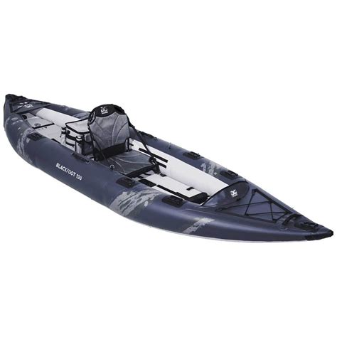 Aquaglide Blackgoot Angler 130 Sit On Top Inflatable Kayak | Sportsman's Warehouse