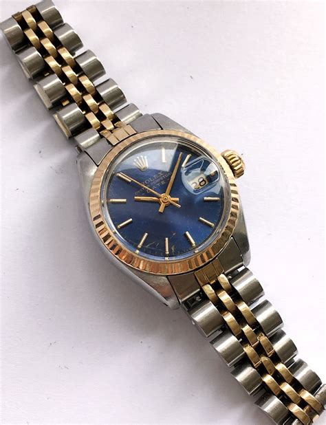 Gorgeous Blue Dial Rolex Ladies Oyster Perpetual Date | Vintage Portfolio