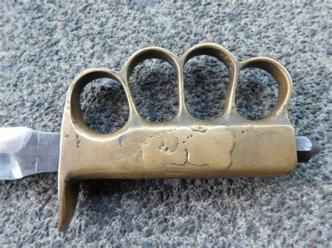 WW1 1918 US Trench/Knuckle Knife With Scabbard - Trade In Military