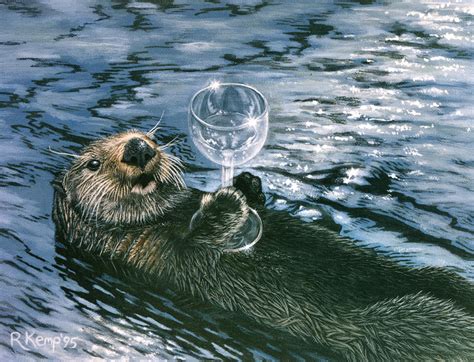 Sea Otter Painting at PaintingValley.com | Explore collection of Sea Otter Painting