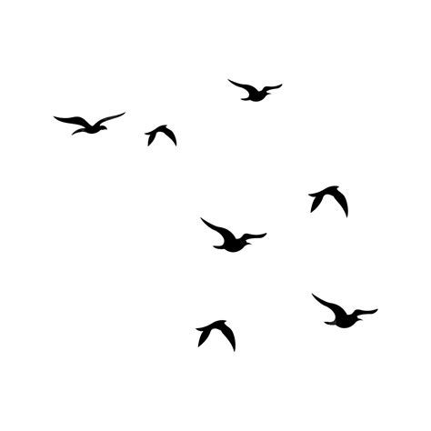 Black Flying Birds Vector, Flying Birds, Birds Vector, Bird PNG and Vector with Transparent ...