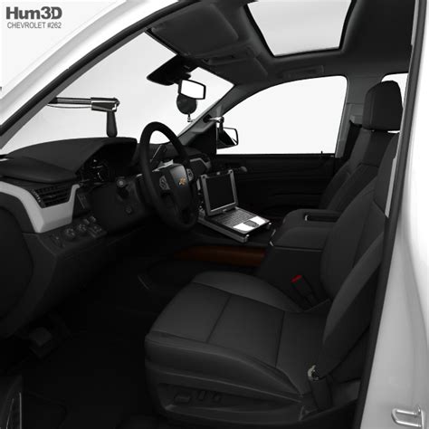 Chevrolet Tahoe Police with HQ interior 2017 3D model - Vehicles on Hum3D