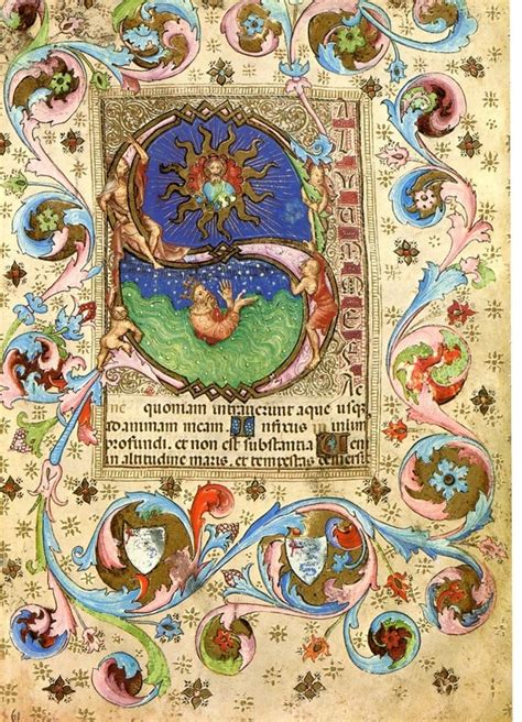 Vintage Bible Illuminated Manuscript Print Paper by Boniflower