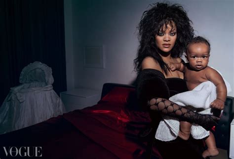 Rihanna and boyfriend ASAP Rocky debut baby boy in iconic photoshoot ...