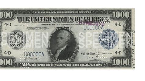 1000 Dollar Bill Printable Actual Size