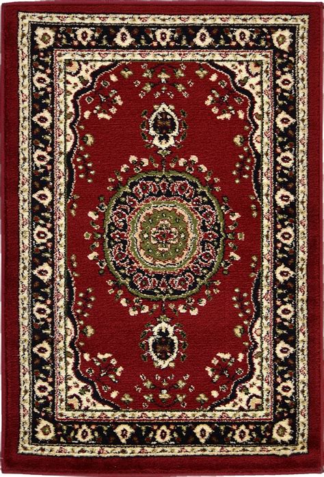 Persian Kashan Design Rugs Traditional Area Rug Medallion Border Classic Carpets | eBay