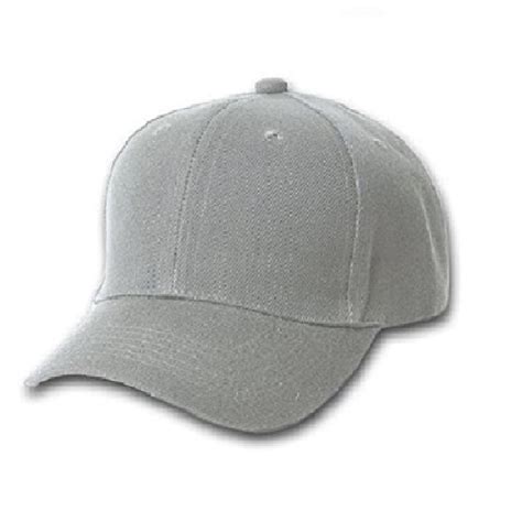 Plain Baseball Cap - Blank Hat with Solid Color and Adjustable (Gray) - Walmart.com